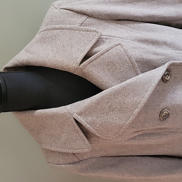 Ladies London Fog Felted Wool Blend Pea Coat Size Large - Picture 4 of 6
